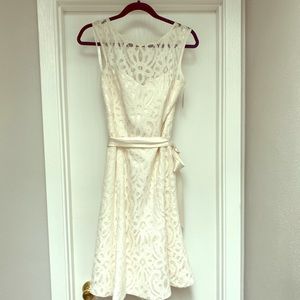 Dessy Collection Modern White Lace Dress